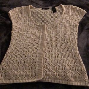 Access Short Sleeve Cardigan Sweater